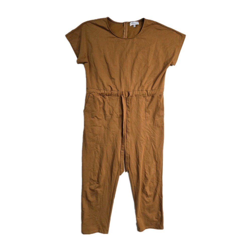 Piper & Scoot Women's One Piece Romper XL Brown